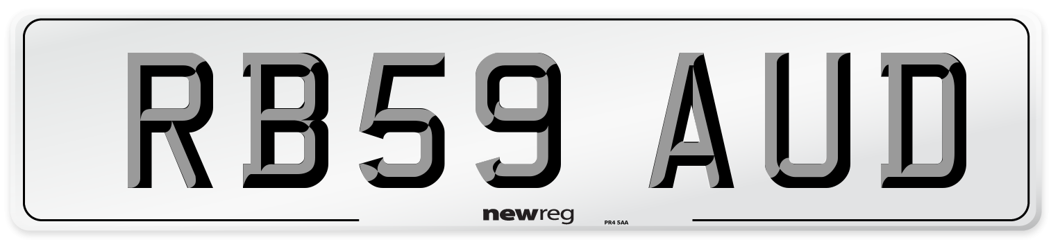 RB59 AUD Number Plate from New Reg
